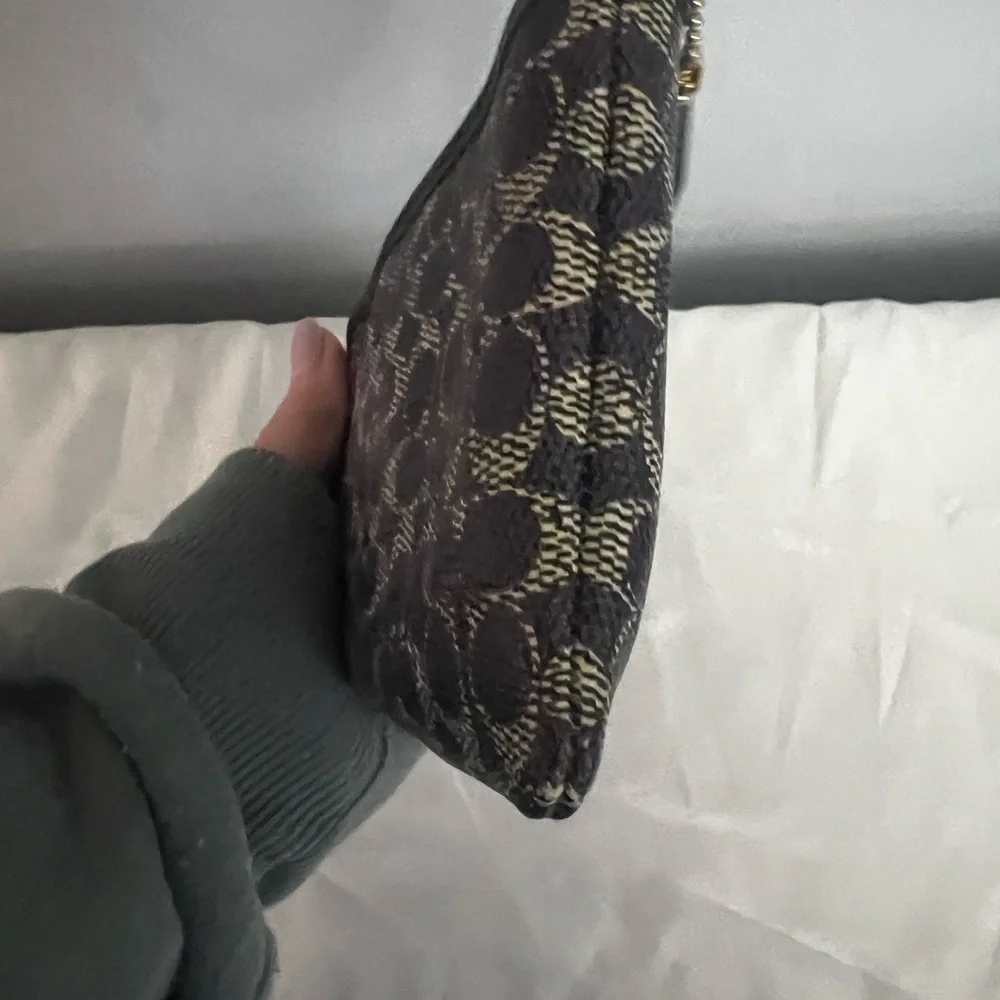Coach Purple Signature Jacquard Wristlet